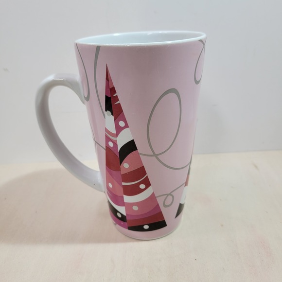 Starbucks Coffee Other - Starbucks Coffee Pink Tall Latte Mug‎ 2004 Holiday Christmas Tree Design